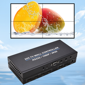 4K X 2K 1080P/4K 60Hz <span class=keywords><strong>2x2</strong></span> HDMI TV <span class=keywords><strong>Video</strong></span> <span class=keywords><strong>Wall</strong></span> Displays <span class=keywords><strong>Controller</strong></span> Procesador de pared de <span class=keywords><strong>video</strong></span> HDMI de 4 puertos con RS232 - Product Image 2