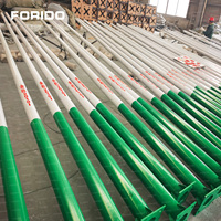 FORIDO Poteau d'éclairage solaire extérieur personnalisé en acier galvanisé à double ou simple bras, 4m, 5m, 6m, 7m, 8m, 9m, 10m, 12m