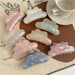 กิ๊บหนีบผมรูปเ<span class=keywords><strong>ม</strong></span>ฆ PVC ขนาดใหญ่ ประดับกลิตเตอร์ สำหรับรว<span class=keywords><strong>บ</strong></span>ผ<span class=keywords><strong>ม</strong></span>หางม้า ตกแต่งทรงผ<span class=keywords><strong>ม</strong></span> - Product Image 3