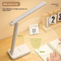Lampe de bureau de nuit moderne USB Diode électroluminescente pliable 800mA Gradation en continu Température tricolore pour la lecture
