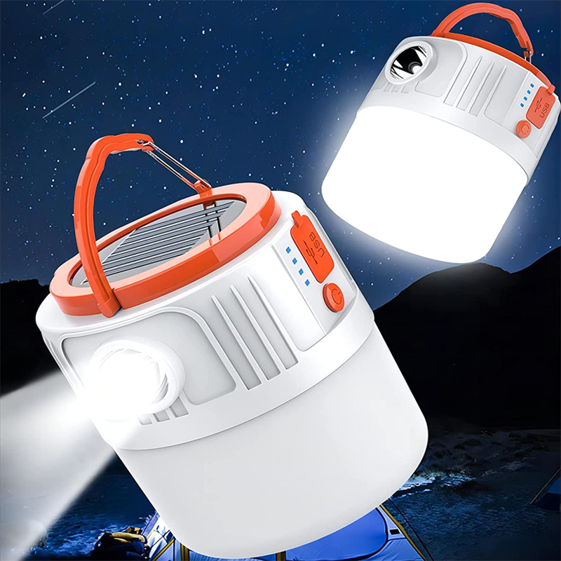 Saijzek. Oem/Odm Hete Verkoop Solar Campingverlichting Usb Oplaadbare Afstandsbediening Solar Led Campinglamp Met Zaklamp