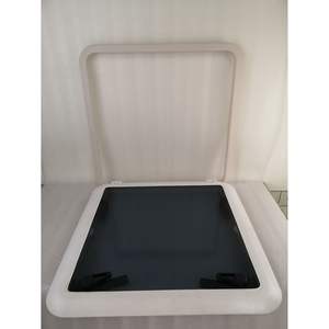 หน้าต่างกระจกนิรภัยทรงสี่เหลี่ยมผืนผ้า กรอบไนลอน สำหรับเรือยอชท์/เรือ ขนาด 630*630 มม. แบบสองแกน สำหรับโรงพยาบาล ห้องน้ำ ห้องครัว - Product Image 1