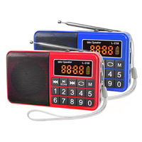 Radio FM portable mini XC-L238 OEM avec lecteur MP3 USB AAC et carte SD