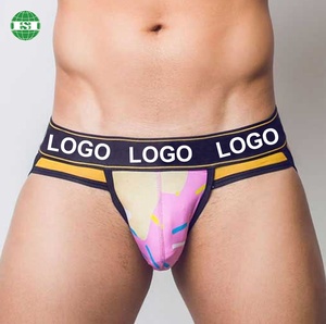 Logo personnalisé rose Jockstrap sous-vêtements pour garçons gays impression <span class=keywords><strong>drôle</strong></span> <span class=keywords><strong>string</strong></span> pour <span class=keywords><strong>homme</strong></span> - Product Image 2