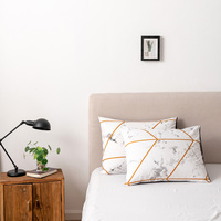 Ensemble de Literie 3 Pièces en Microfibre Polyester, Taille Grand Lit, Teint Uni Tissé, Housse de Couette et Couverture