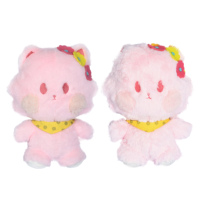 Chat rose mignon Couple cadeaux de vacances personnalisés en gros décor à la maison accessoires de voyage poupées en peluche animaux