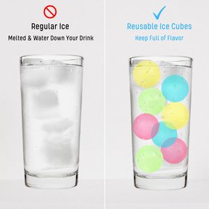 Grossiste Accessoires de Bar Réutilisables Transparents en Plastique Alimentaire Réutilisable et Résistant à la Chaleur, Sphères Colorées en PE, Glaçons Ronds - Product Image 4
