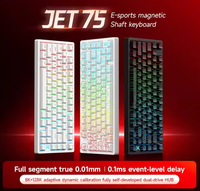 Clavier mécanique à axe magnétique Jet 75, pour jeu de compétition, bureau, câble dédié personnalisé, faible latence