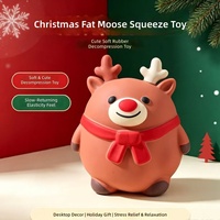 Jouet Squishy Géant de Noël Père Noël Bonhomme de Neige Renne, Jouet Anti-Stress Géant de Noël avec Boîte Cadeau
