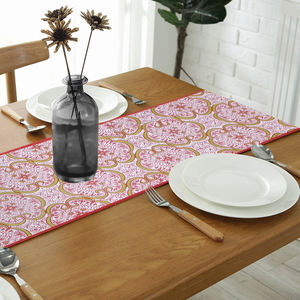 Camino de Mesa Estampado Simple 100% Algodón Puro, Tela Suave, Ecológico y Duradero, Decoración para Mesa de Comedor para Hogar, Cocina y Hotel - Product Image 1