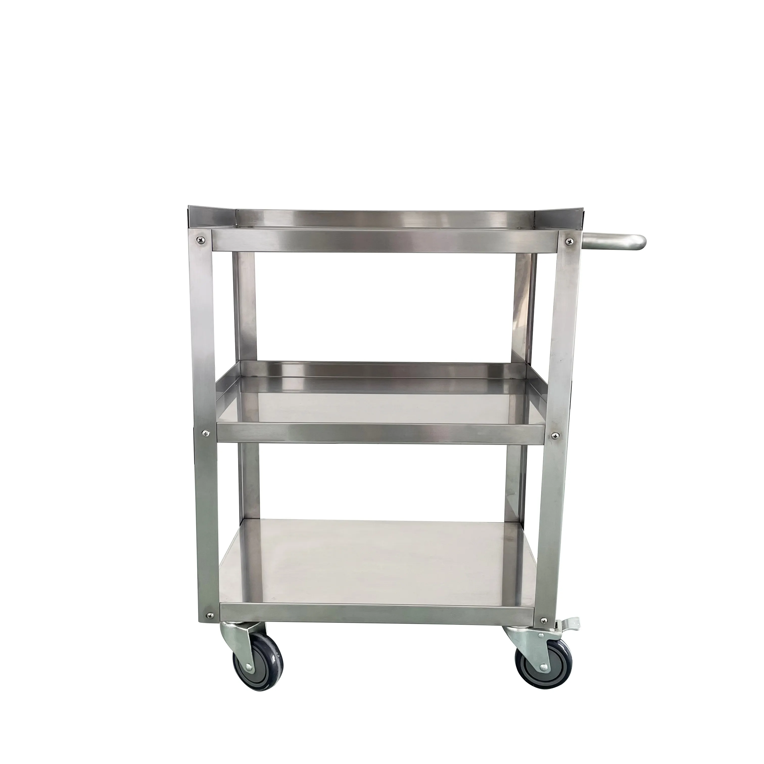 Jincheng-carrito de cocina de acero inoxidable para alimentos y bebidas, carrito de utilidad personalizado comercial de 2 niveles