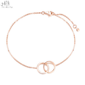 Newest Products Online Wholesale Manufacturer Export Shiny Fine Jewelry 18K <b>Solid</b> Rose <b>Gold</b> Real Natural Diamonds Bracelet - Product Image 3