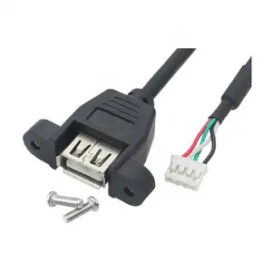 USB2.0 AF to PH2.0 타입 A 단자 나사 구멍 이어 데이터 라인 4 핀 연장 케이블 usb 커넥터