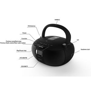 Lecteur CD portable sur mesure avec télécommande, radio AM/FM ATS, compatible CD-R, écran LCD programmable - Product Image 2