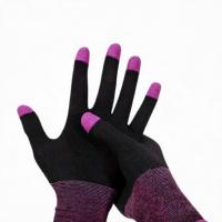 Une paire de gants de jeu à cinq doigts, argentés, compatibles avec les écrans tactiles, anti-transpiration et antidérapants