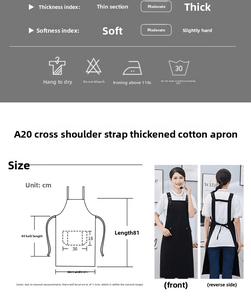 Tablier de boulanger en coton de haute qualité avec logo personnalisé, tablier de cuisine pour chef, barista, jardinier, brodé, pour salon de coiffure, café, <span class=keywords><strong>boulangerie</strong></span>, travail - Product Image 5