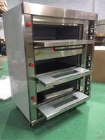 Industriële 3-dekken 6-bakplaten elektrische bakoven met hoge efficiëntie, van roestvrij staal, multifunctioneel, voor restaurants