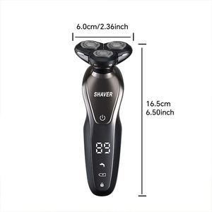 Rasoir <span class=keywords><strong>électrique</strong></span> élégant pour homme, triple lame flottante, fonction lavage intégral du corps, chargement USB, facile à utiliser pour la maison et les camping-cars - Product Image 2