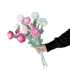 <b>Artificial</b> <b>Peony</b> Flower Flocking Silk Home Decor High End Ornament - Product Image 5