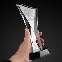 Trophée sportif personnalisé en cristal clair/cristal K9, best-seller JY, avec gravure et boîte cadeau pour la décoration de la maison