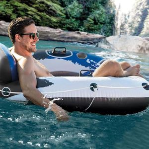 Tubo gonfiabile Riverbum 135 cm con schienale e fondo in rete per galleggiare sul fiume - Product Image 6