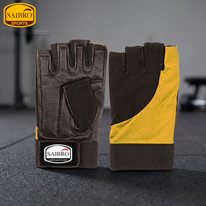 High Quality Unisex Neoprene Cowhide Leather Half-Finger Fitness <b>Gloves</b> for Gym <b>Weight</b> Lifting Bodybuilding Customized <b>Gloves</b> - Product Image 3