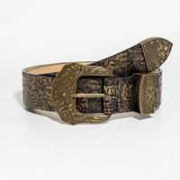 Ceintures pour femmes JULUN, ceinture Y2k, ceintures western, motif rétro, large boucle à ardillon, accessoire unisexe, ornement pour jeans, usage quotidien