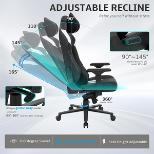 Silla Gaming Ergonómica de Alta Calidad para Streamers con Mecanismo de Rana <span class=keywords><strong>y</strong></span> Asiento Giratorio - Product Image 4