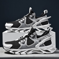 Chaussures de sport pour hommes, design cool, semelle à absorption des chocs, légères, respirantes, en mesh doux, chaussures décontractées pour étudiants, mode