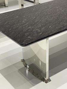 Table de table rectangulaire en granit noir pur de luxe maquillage dessus de vanité îlot de <span class=keywords><strong>cuisine</strong></span> comptoir de bar - Product Image 5