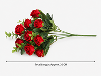 Bouquet de roses artificielles en soie faites à la main YM Wholesale, 5 tiges, 11 fleurs, pour la Saint-Valentin, centres de table de mariage