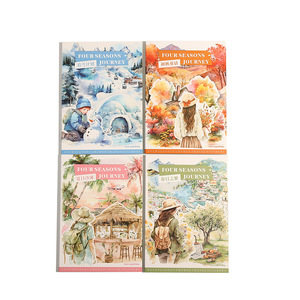 20 autocollants par paquet, cette série Four Seasons Journey thème <span class=keywords><strong>de</strong></span> voyage <span class=keywords><strong>compte</strong></span> manuel <span class=keywords><strong>de</strong></span> découpe rétro décoration paysage 4 articles - Product Image 5