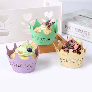 กระดาษห่อคัพเค้กเจ้าหญิง กระดาษตกแต่งขอบเค้ก กระดาษห่อแบบใช้แล้วทิ้ง อุปกรณ์จัดงานปาร์ตี้มัฟฟิน - Product Image 4