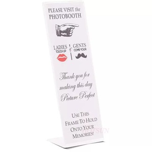 2x6 Acrylic dấu hiệu chủ hình ảnh gian hàng khung rõ ràng dọc đứng nghiêng hiển thị nhựa Flyer chủ 2x6 Acrylic khán đài - Product Image 3