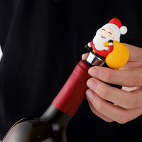 Bouchon de vin en alliage Bouchon de vin de Noël Bonhomme de neige Bouchon de bouteille de vin de fête