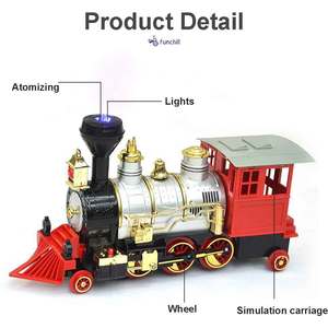 Tren de Juguete Navideño para Niños con Sonidos de Simulación, Rociador de Agua, Luz Musical, Locomotora de Vapor de Plástico, <span class=keywords><strong>Regalo</strong></span> - Product Image 3