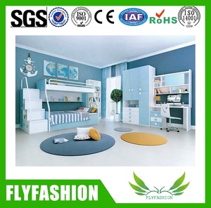 Muebles populares para jardín de infantes, camas para dormitorio de niños, litera de madera con marco mental con escritorio para niños y armario para dormitorio - Product Image 2