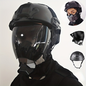 Demi-<span class=keywords><strong>masque</strong></span> le plus vendu Casque de <span class=keywords><strong>masque</strong></span> Cyberpunk de qualité à usure rapide et <span class=keywords><strong>masque</strong></span> tactique amovible Cyberpunk Gear - Product Image 1