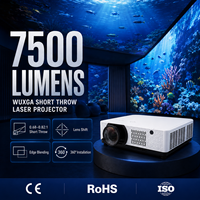 Projecteur laser à courte focale de 7500 lumens avec lentille de fusion des images et déplacement de la lentille pour des projets immersifs en salle et en musée