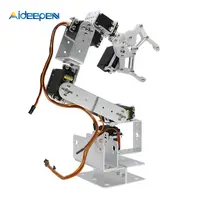 Aideepen ROT3U6DOFアルミニウムロボット6DOFアームクランプクローマウントキットArduino用メカニカルロボットアーム