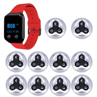 Système d'appel sans fil BYHUBYENG pour restaurant, montre-pager, 10 boutons d'appel, 3 touches ABS+Silicone, 433 MHz, portée 80 m, garantie 1 an