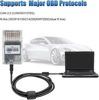 Cable de Diagnóstico OBD2 K-CAN FixPro USB Openport 2.0 ECU Compatible con Jaguar Land Rover Mitsubishi Subaru para 1 Año en Windows