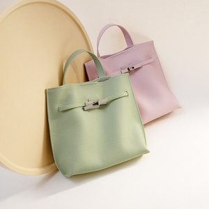 Women's Genuine Leather Magnetic Clasp Soft Bucket Tote Crossbody Single-Shoulder <strong>Bag</strong> Borsa Donna <strong>Vera</strong> <strong>Pelle</strong> Bolsas Feminina - Product Image 5