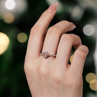 Yimi Valentijnsdag 925 Sterling Zilver Volledig Zirkoon Hart Cadeau Ringen Fijne Sieraden Damesringen