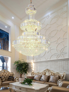 Hiện Đại Sáng Tạo Rõ Ràng Pha Lê Treo Khách Sạn Sang Trọng Nhà Vô Bước Phòng Khách Tùy Chỉnh Lớn LED Đèn Chùm Đèn - Product Image 5