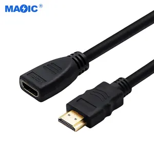 カスタムの新しい標準HDMI-HDMIオス-メス延長ケーブル上向き曲げ90度50CMHDMIコード