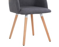 Chaise rembourrée avec accoudoirs et pieds en bois robustes pour la cuisine, chaises d'appoint, chaises de salle à manger