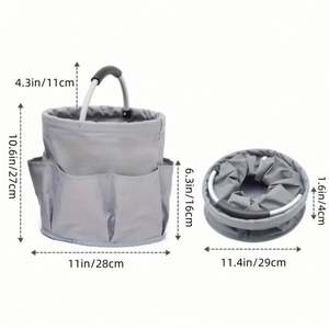 Multi Pocket <b>Garden</b> <b>Tools</b> Bag Foldable with Handle Picnic Folding Basket Large Capacity Multifunction Toolkit Bucket - Product Image 6