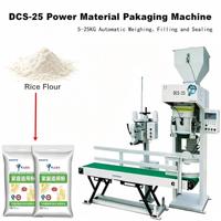 Machine d'emballage semi-automatique pour poudres 5-25 kg (farine, aliments pour animaux, produits chimiques) |   Machine d'ensachage de poudre de 25 kg avec alimentateur à cage à double torsion