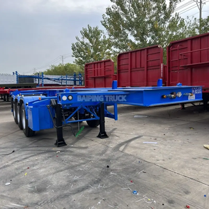 DOT Certified 40ton Carbon Steel Skeleton Semi-Trailer 2-4 Axle with Air <b>Suspension</b> and New 12R22.5 Tyres Custom Color - Product Image 4